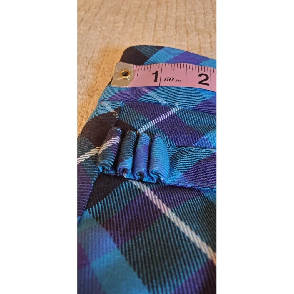 Royal & Awesome Men's golf shorts Sz 40 Blue Plaid Belt Loops 10.5